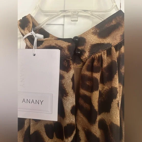 ANANY Leopard Print Halter Maxi Dress NWT - Picture 5 of 10